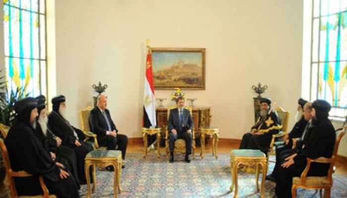 الرئيس مرسي يستقبل وفدًا من الكنيسة الأرثوذكسية