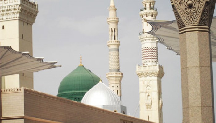 السماء تحتفي بضيوف الرحمن في المدينة المنورة