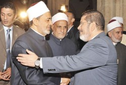 الرئيس مرسي يلتقي شيخ الأزهر