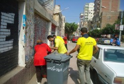 تدشين حملة "وطن نظيف" بكلية السياحة بالمنصورة