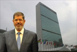 لقاء الرئيس مرسي مع كي مون يتناول الوضع في سوريا وفلسطين