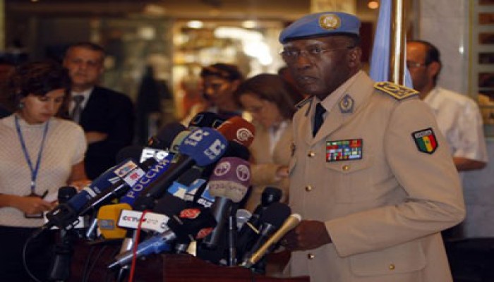 رئيس بعثة مراقبي الأمم المتحدة يغادر سوريا