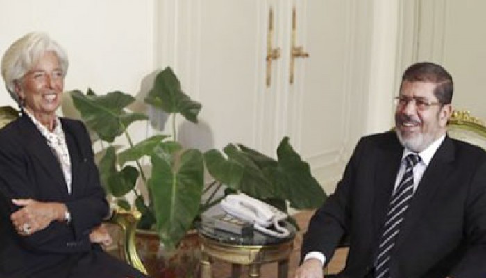 الرئيس مرسي يستقبل رئيسة صندوق النقد الدولي