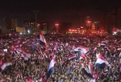 شباب الألتراس ينضمون لاحتفالات التحرير بفوز الرئيس مرسي