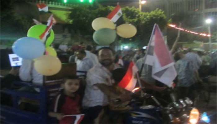 مسيرة بالحوامدية احتفالاً بفوز مرسي