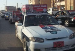 مسيرة سيارات بالعريش دعمًا لمرسي