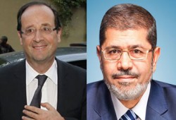 د. مرسي يرسل برقية تهنئة للرئيس الفرنسي الجديد