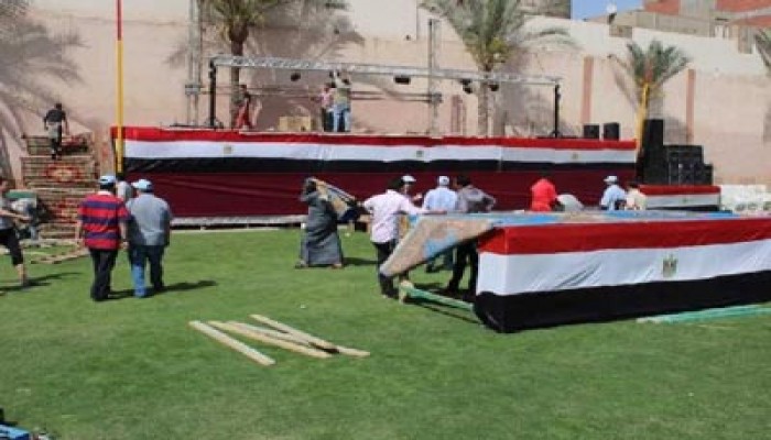 وضع اللمسات النهائية لاستقبال مرسي بالمحلة