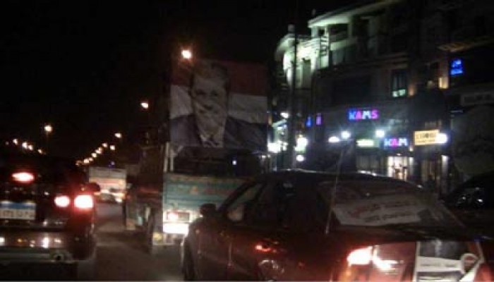 مسيرة بالسيارات بالتجمع الخامس لتأييد مرسي رئيسًا