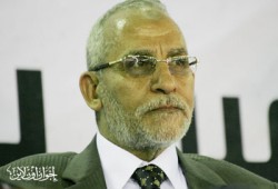 المرشد العام يتقدم وفد الإخوان لتقديم العزاء في البابا شنودة