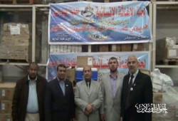 وصول قافلة لجنة إغاثة مصرية إلى قطاع غزة