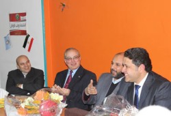 الكنيسة الإنجيلية بمدينة نصر تزور مقر "الحرية والعدالة"