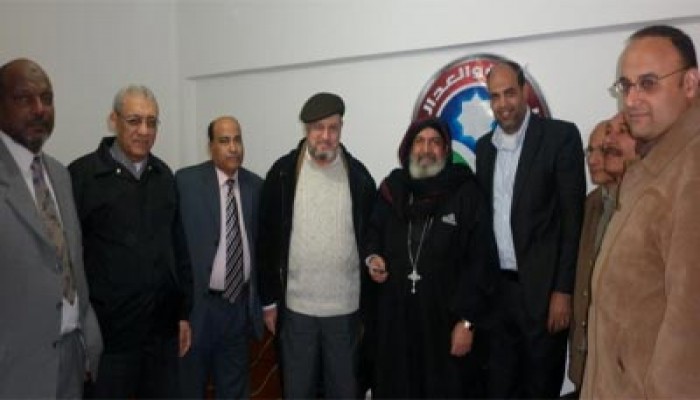 وفد كنسي بـ 15 مايو يهنئ "الحرية والعدالة"