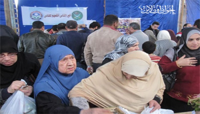 6 أسواق خيرية لـ"الحرية والعدالة" والإخوان بدمياط