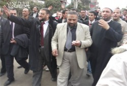 مسيرة بشبرا الخيمة ابتهاجًا بفوز الحافي وشحاتة