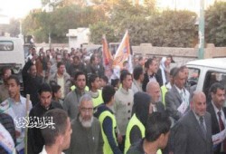 مسيرة انتخابية للحرية والعدالة بالمنيا