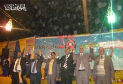 د. البر والشاعر وأبو بركة في مؤتمر "الحرية والعدالة" بالدقهلية