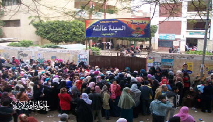 إقبال كبير من الناخبين بأطفيح والعياط مع اقتراب غلق اللجان