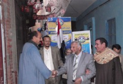 استقبال حافل لمرشحي "الحرية والعدالة" بقرى المنيا