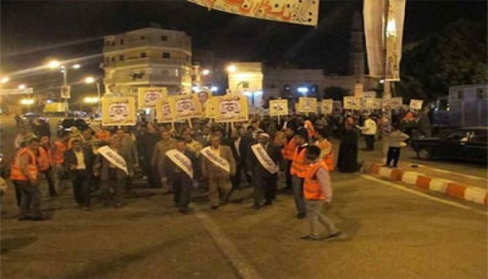 مسيرة انتخابية لمرشحي "الحرية والعدالة" بقنا