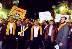 مسيرة حاشدة لمرشحي الحرية والعدالة بأسوان