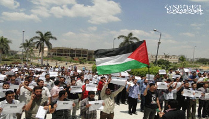 طلاب الأزهر ينددون بالمجازر الصهيونية ضد الفلسطينيين