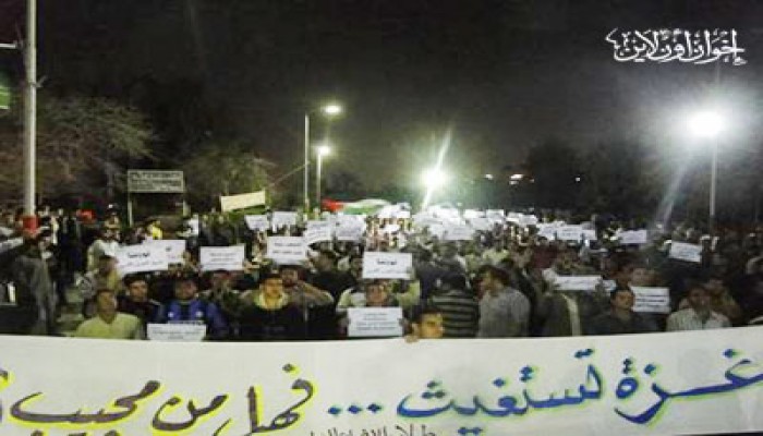 تظاهر 10 آلاف طالب بجامعة الأزهر تضامنًا مع غزة