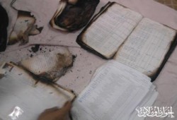 حرس جامعة المنصورة يحرق وثائق أمن الدولة وملفاته