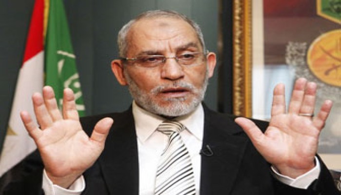المرشد العام يطالب بوحدة مصر لمواجهة نيران الفتنة