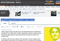 الـ"وول ستريت جورنال": الحكومة المصرية لم تُجر انتخابات