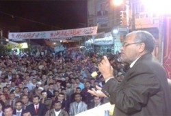 مؤتمر حاشد واستقبال بالورد لمرشحي الدقهلية