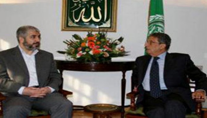 مشعل يستقبل أمين الجامعة العربية بدمشق