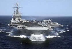 بوارج أمريكية  للدفاع عن الصهاينة ضد أي عدوان