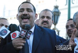 أهالي النوبة يتظاهرون أمام مجلس الشعب