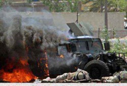 المقاومة العراقية تدك آلية عسكرية للاحتلال الأمريكي