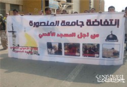 مسيرة لطلاب الأزهر بالمنصورة لمناصرة "الأقصى"