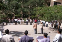 استمرار الاحتجاج ضد اعتقال طلاب الزقازيق