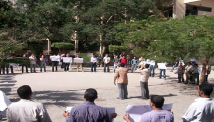 استمرار الاحتجاج ضد اعتقال طلاب الزقازيق
