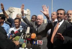 الرئيس الأمريكي الأسبق كارتر يزور غزة ويلتقي هنية