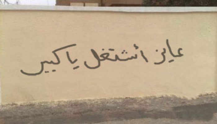 جدران شوارع مصر دفتر لأحوال شبابها