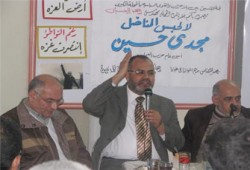 مؤتمر تضامني مع المحالين للعسكرية بمكتب سعد الحسيني