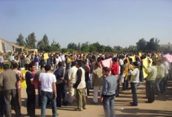 برهوم والمصري في مظاهرة حاشدة لطلاب طنطا