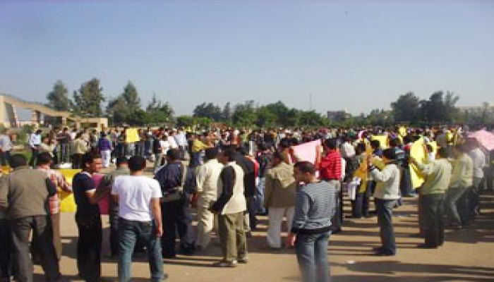 برهوم والمصري في مظاهرة حاشدة لطلاب طنطا