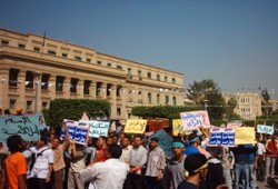 مئات الطلاب بجامعة المنصورة يخوضون المنافسة علي انتخابات الاتحاد الحر