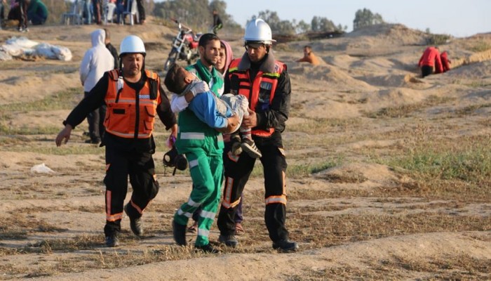إصابة العشرات في جمعة انتفاضة الأقصى والأسرى شرق غزة