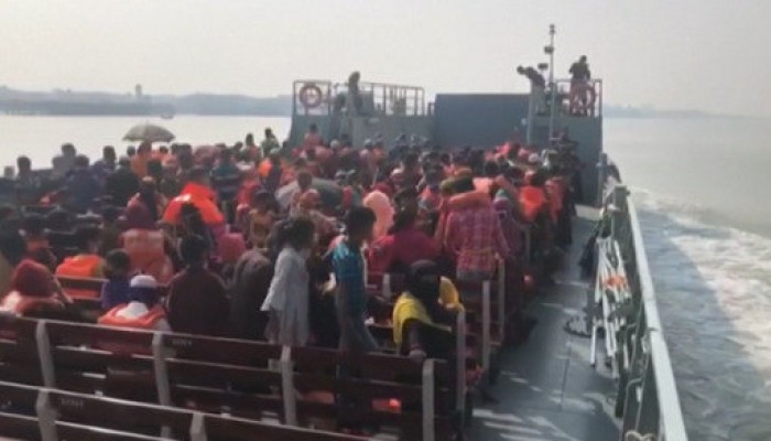بنجلاديش تنقل مجموعة ثالثة من مسلمي الروهينجا إلى جزيرة نائية
