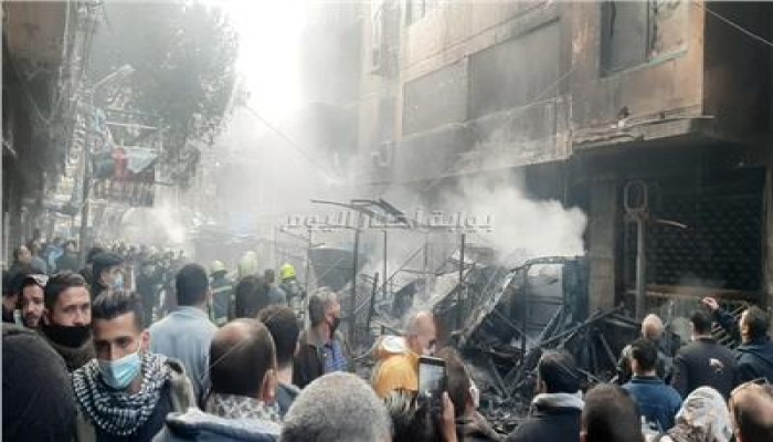 حريق سوق التوفيقية.. تنفيذ مخطط إخلاء وسط القاهرة