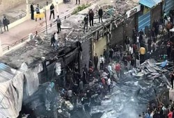 حريق حول محطة قطارات الزقازيق وانهيار جزئي لجسر بالجيزة