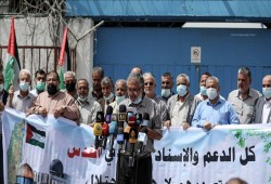 غزة.. وقفة تضامنا مع القدس بمواجهة الاعتداءات الصهيونية