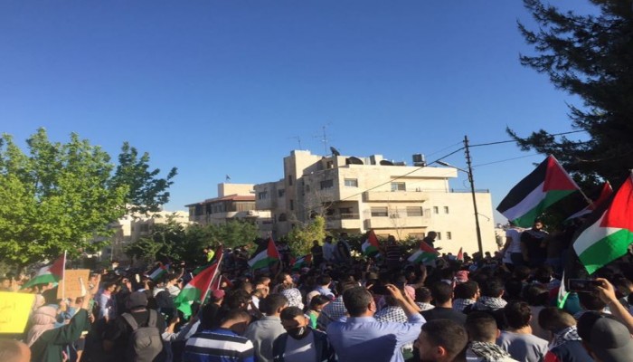 مظاهرة حاشدة في الأردن تأييدا للشعب الفلسطيني ضد العدوان